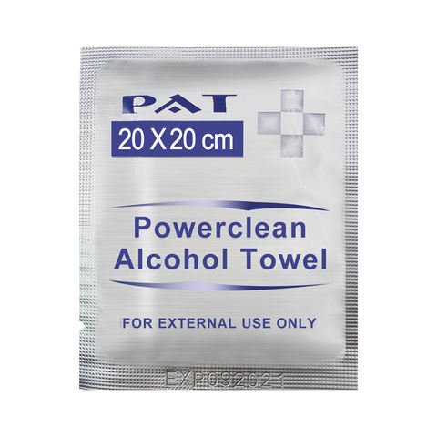 Powerclean 75% ethyl alcohol towel disinfecting hand alcohol towels