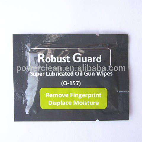 Single packed Super Lubricated Oil Gun Weapon Disinfecting Cleaning Wipes