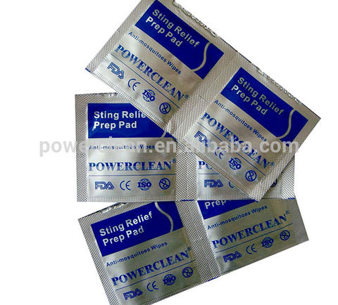 Sting Relief Pad/Swabs Non-woven Sting Relief Cleaning Disinfecting Wipe